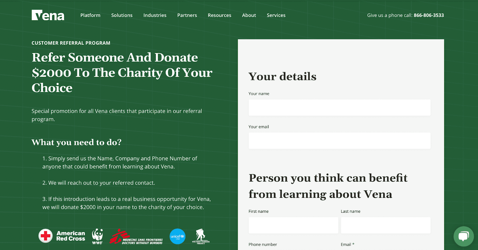 vena referral program incentives