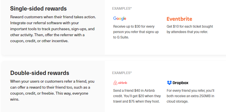 referral rewards examples