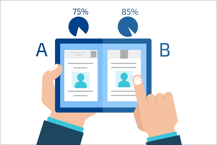A/B test infographic