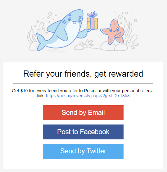 Mailchimp referral email example used for a first-share reminder segment