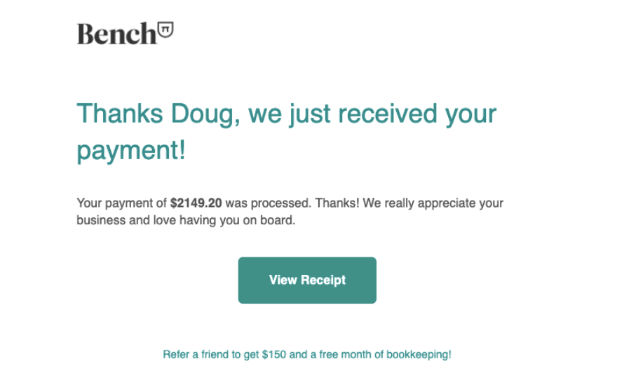 bench accounting referral link in footer