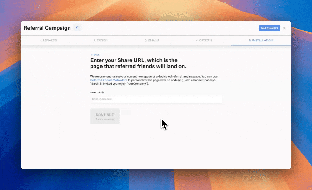 Customizable Referral Links in GrowSurf
