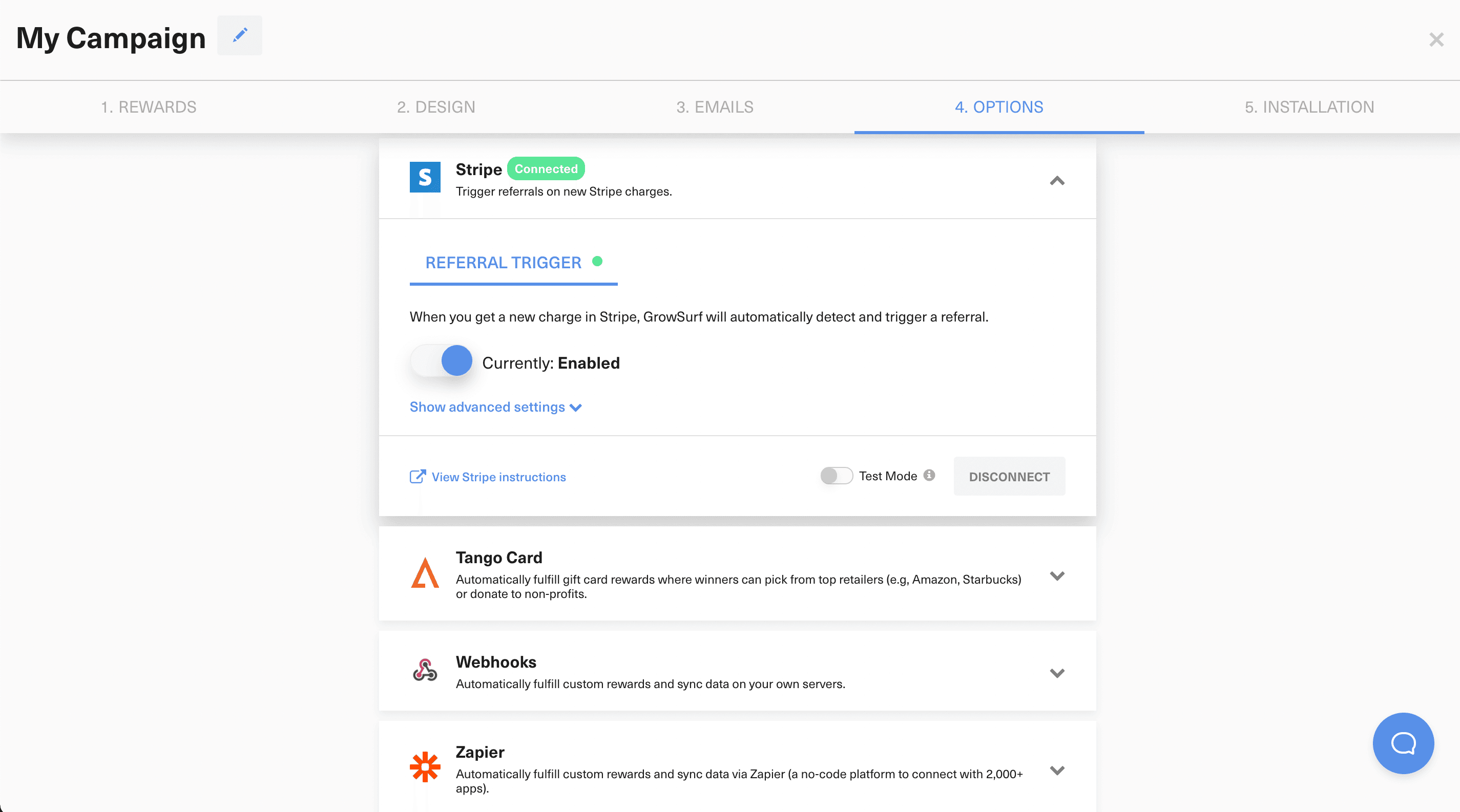 Stripe referral program setup
