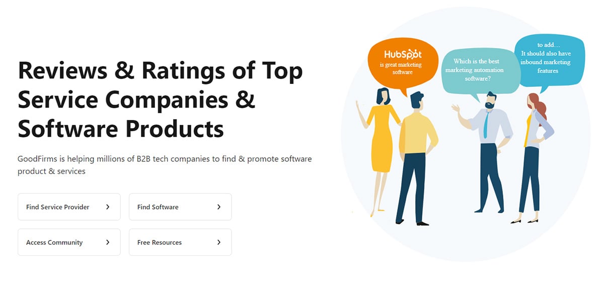 GoodFirms B2B software reviews