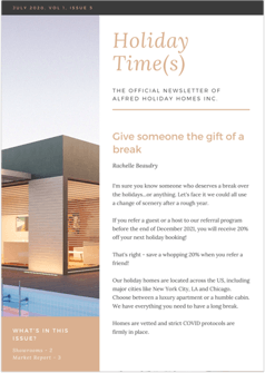 Newsletters are a great way to stay top-of-mind