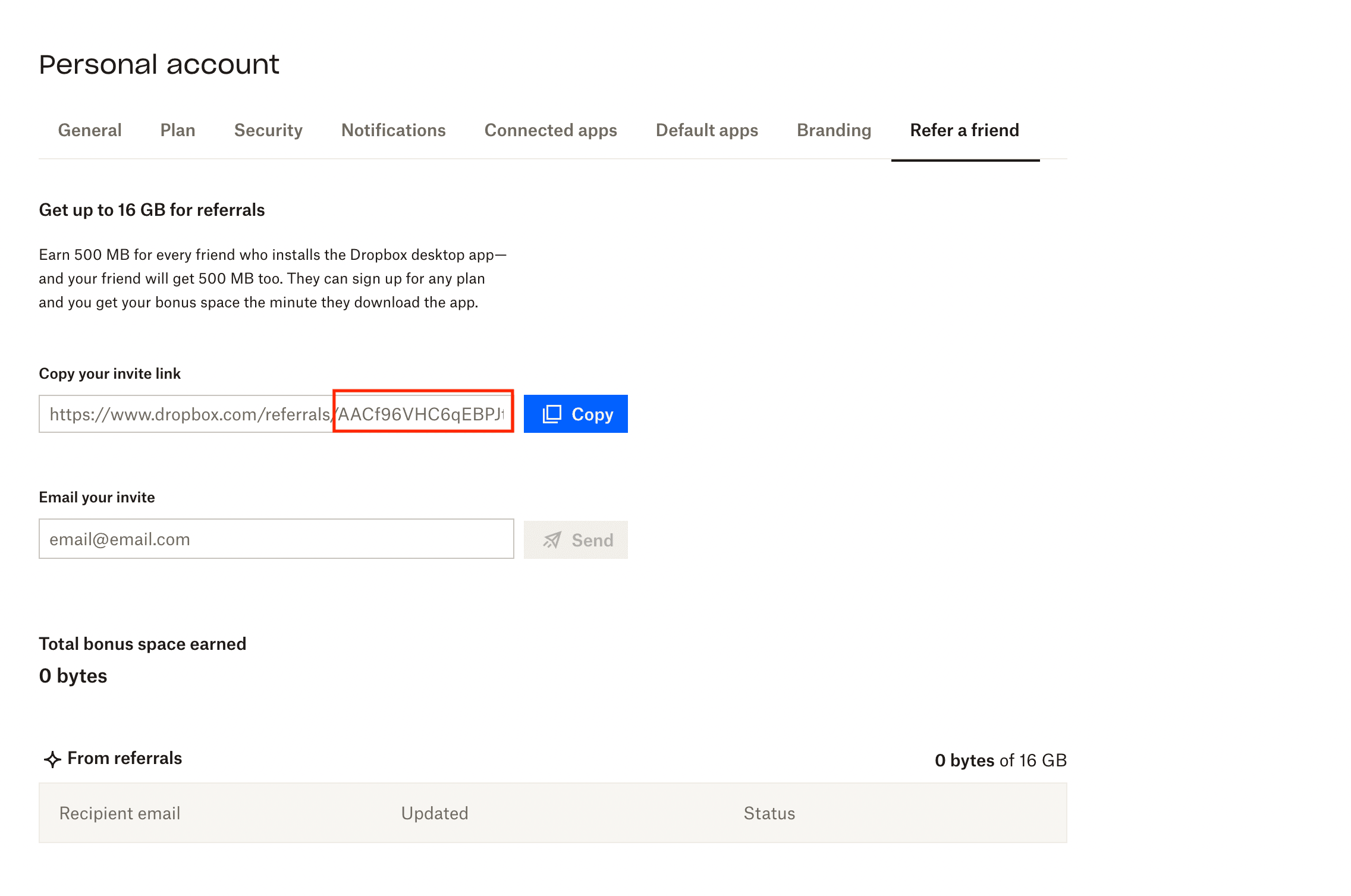 dropbox referral program