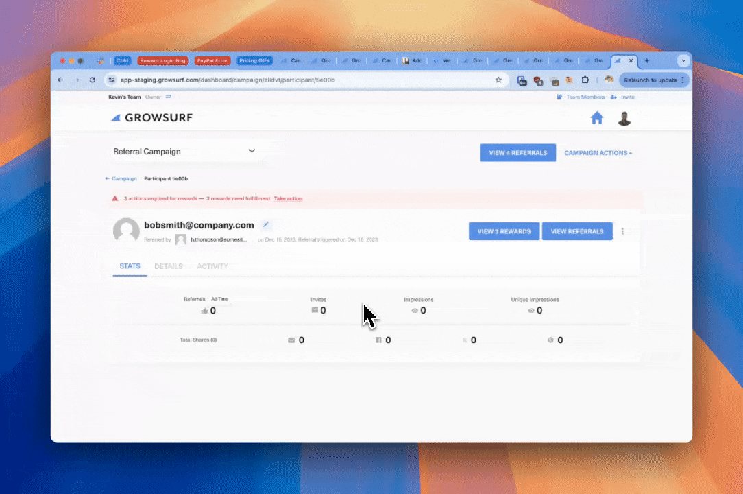 Track Participant Activity in GrowSurf