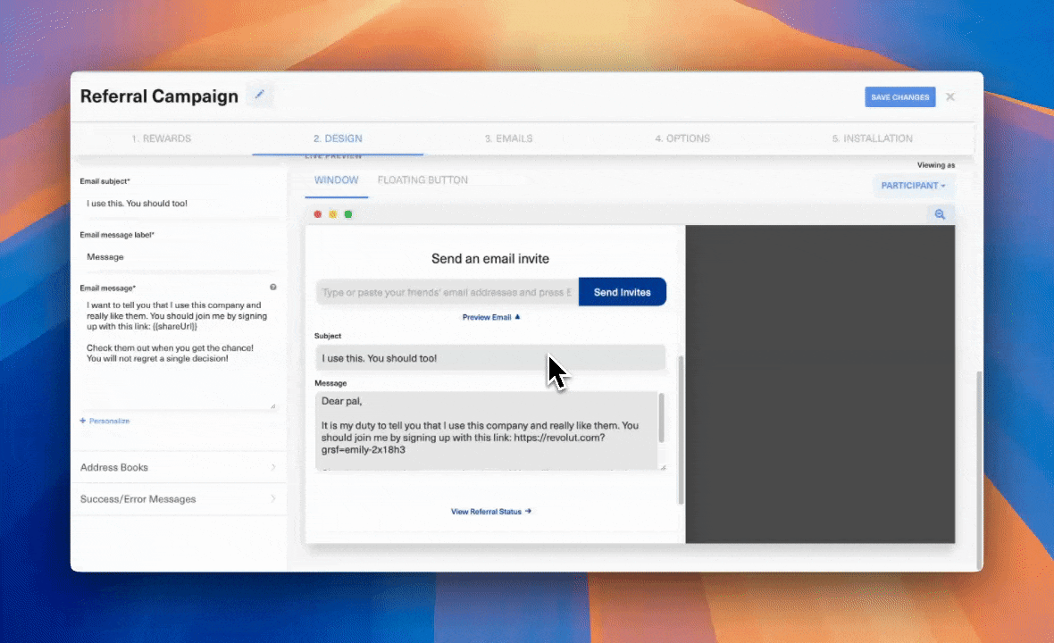 Google Contacts Address Book in GrowSurf