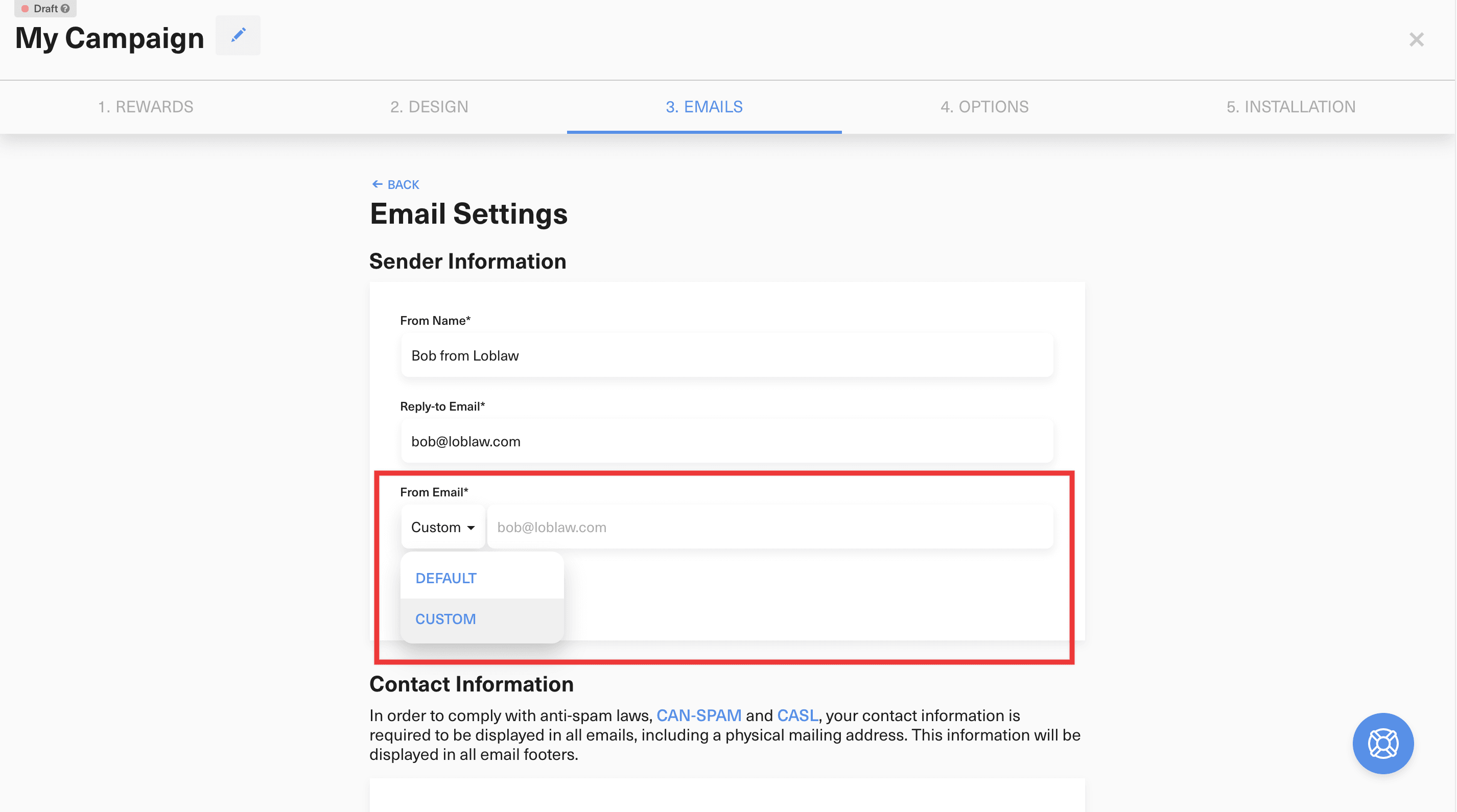referral email customization Growsurf software